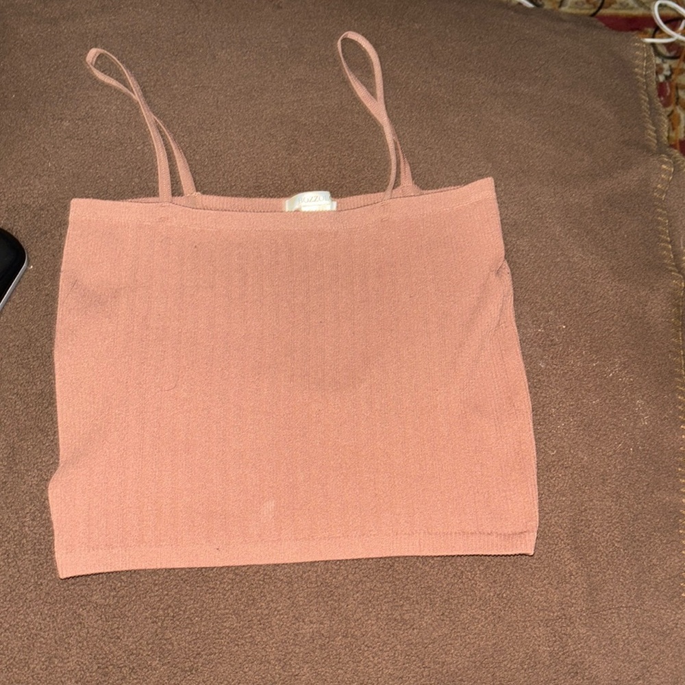 Bozzolo brown cropped sweater tank top size medium/large. Worn once
